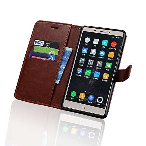 Designer Hub Xiaomi Mi 6/Redmi 6 Flip Flap Cover Case with Stand/Wallet/Card Holder -Brown 4