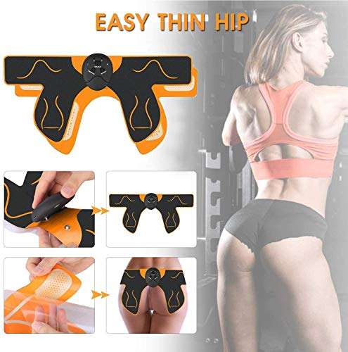 Abs Stimulator Electric Hips Trainer,Hip Trainer,Electronic Backside Muscle Toner, Smart Wearable Buttock Ab Stimulator for Men Women,Slimming Machine 4