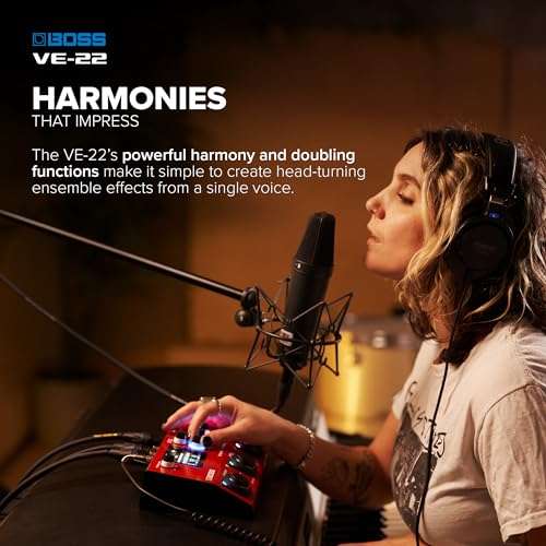 BOSS VE-22 Vocal Performer | Advanced Multi-Effects Processor for Singers | Powerful Harmony & Doubling Functions | Auto Pitch Correction | Ideal for Stage Performance, Recording, Livestreaming & More 5