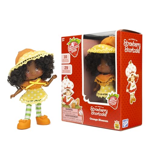 Strawberry Shortcake 5.5-inch Orange Blossom Poseable Sweet Scented Fashion Doll with 4 Surprise Reveal Accessories 5