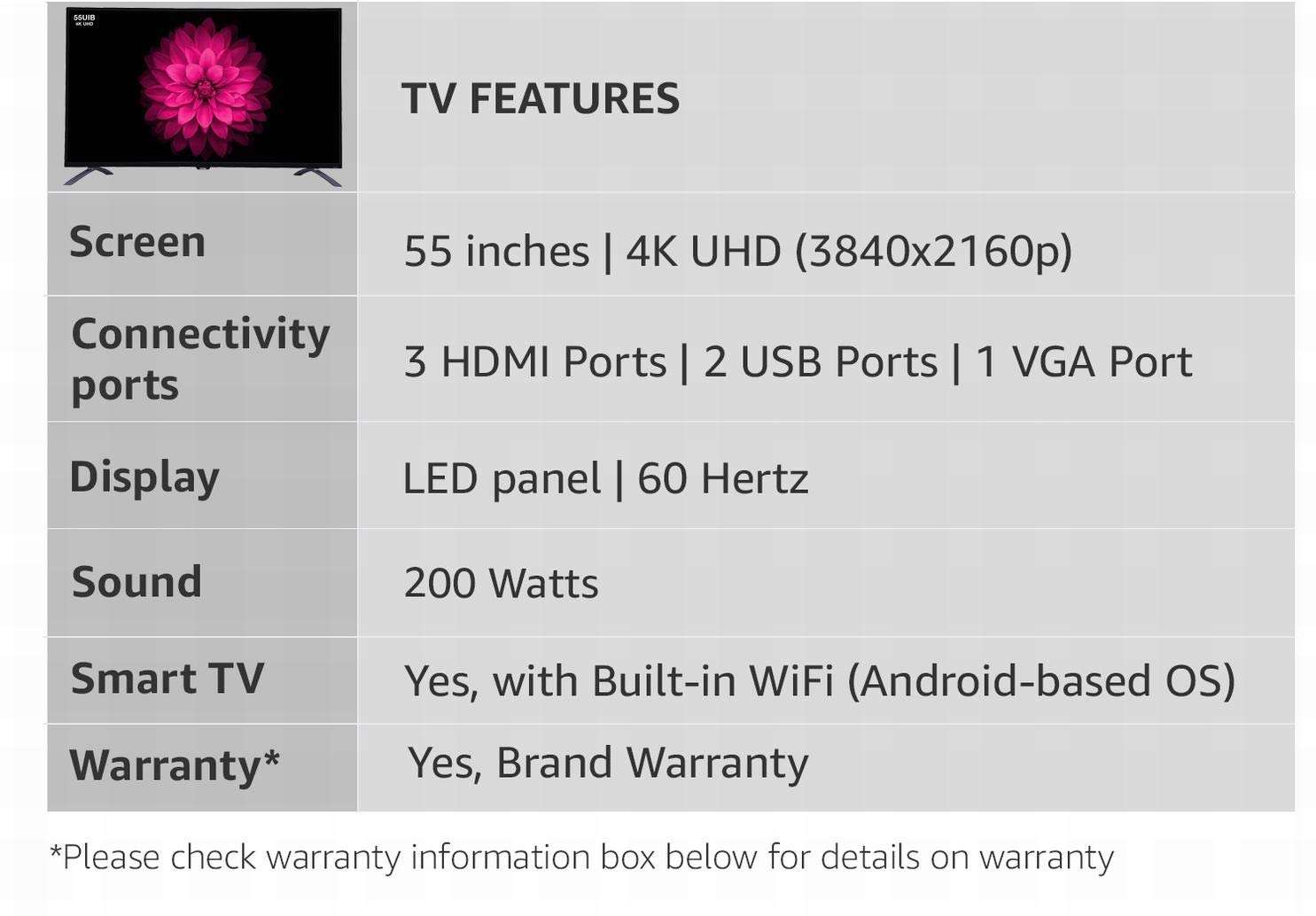 Onida 138 cm (55 Inches) 4K UHD LED Smart TV 55UIB (Black) 3