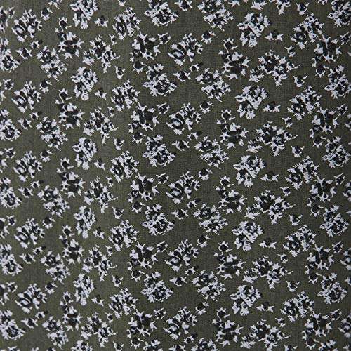 Mufti Men's Micro Prints Green Full Sleeve Shirt (Green, Medium) 6