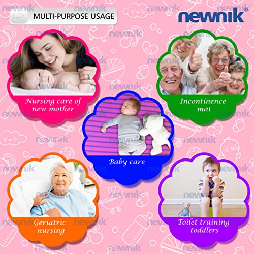 NEWNIK Cozymat Broad Stripy Soft, Waterproof, Reusable MAT/UNDERPAD/Absorbent Sheets/Mattress Protector (Large(100CM140CM), Lavender) 3