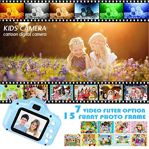 EMISK Kid Camera with 2 Inch IPS Screen and 32GB SD Card Portable Child Camcorder Children Camera Small Camera Recorder for Kids 3