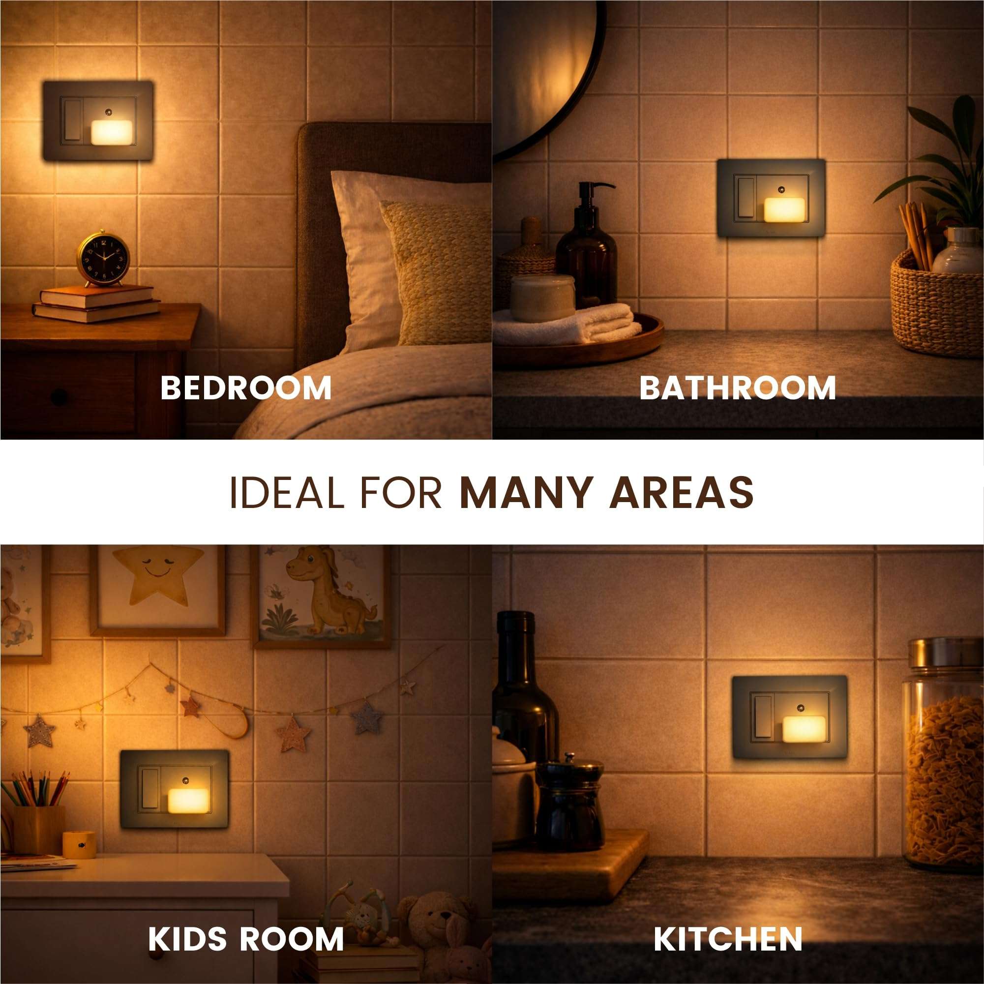 Vimal Nano 0.5Watt LED Plug in Night Lamp with Warm White Night Light (3 Pack) 6