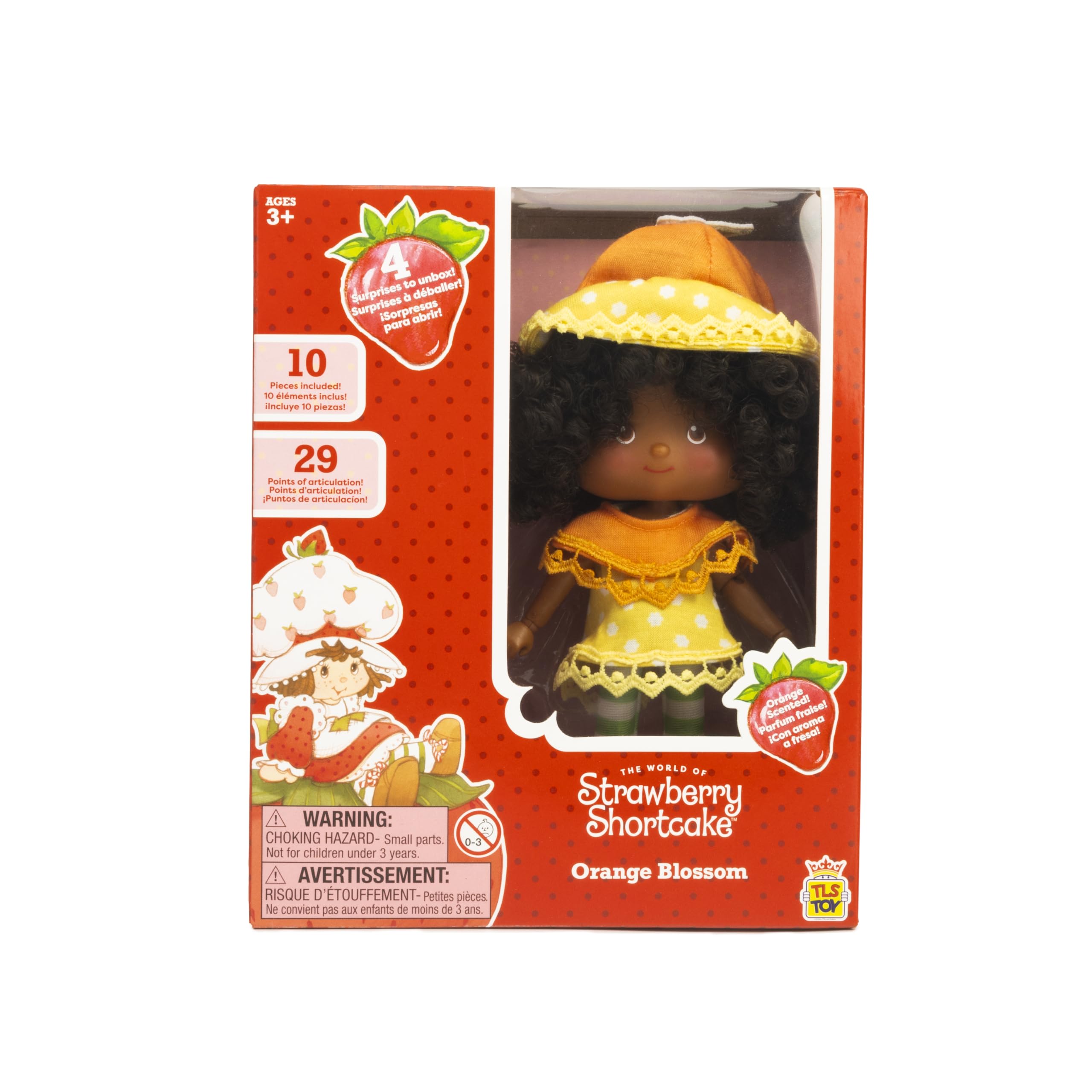Strawberry Shortcake 5.5-inch Orange Blossom Poseable Sweet Scented Fashion Doll with 4 Surprise Reveal Accessories 6