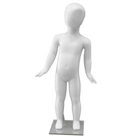 Risello Kids Dress Form Mannequin Display Dummy Mannequin White (Egg Face White, Pack of - 1)