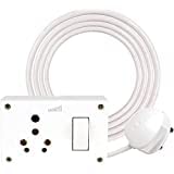 Switch Button 1.5 mm Long Wire Cable Cord with 16 Amp Socket 1