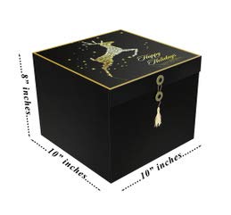 EZ Gift Box Como Reindeer Christmas Box for Presents No Wrapping Paper Needed Pops Up in Seconds for Holiday Storage 10x10x8 Includes Tissue Paper and Greeting Card 4