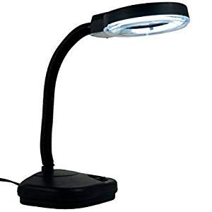 Schofic 5X 10X Light-Weight Portable Tabletop Gooseneck Led Magnifying Lamp Magnifier Desk (1)