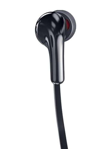 iBall Earwear Gem in Ear Wired Earphones with Mic I Metal Coated I Angular Earbuds I Soft silicon ear buds I detailed sound quality - (Black) 5