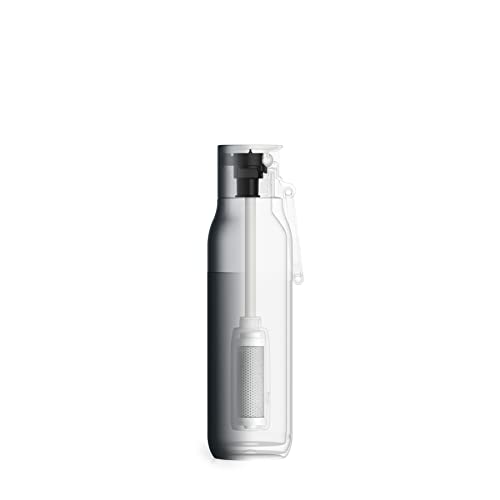 LARQ Bottle Filtered - Insulated Stainless Steel Water Bottle BPA Free with Nano Zero Technology and Long-Lasting Filters, Granite White, 25oz 2