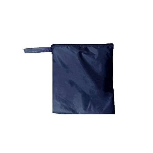 Cool Dealzz Blue Men's Polyester Long Raincoat Poncho with Pockets, Adjustable Cap and Cover- Large Size 6