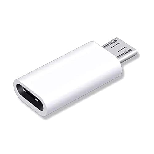 TSHIENTT USB 3.1 Type C Female to Micro USB Type B 2.0 Male Data Sync Adapter and Without Cable Charging Connector for Smartphones and Tablets(Silver/Black) 1