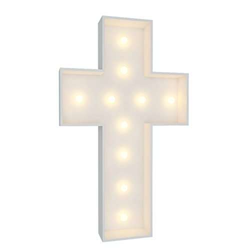 3FT Tall Marquee Light up Cross DIY Pre Cut Frame Baptism First Holy Communion Celebration Party Decorations… 1