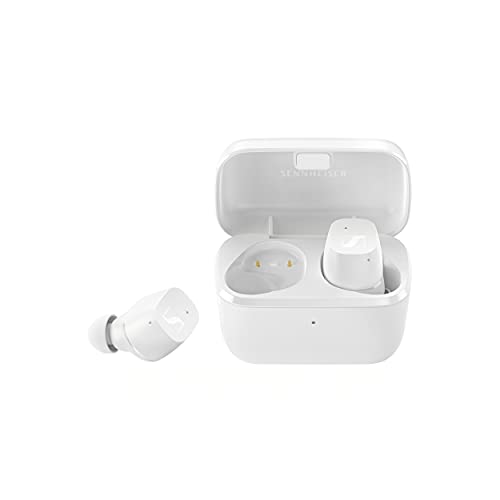 Sennheiser CX True Wireless Earbuds - Bluetooth in-Ear Headphones for Music and Calls with Passive Noise Cancellation, Customizable Touch Controls, Bass Boost, IPX4 and 27-Hour Battery Life, White 1