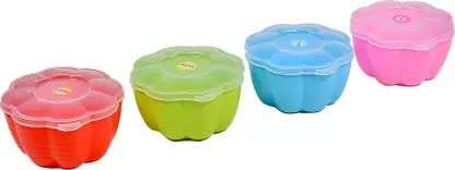 Kitchen Wrap Gift Item Fruits, Biscuits, Dry Fruit, Chocolates, Mouth Freshener, Candy, Pickle, Snacks Storage Container - 300 ml Plastic Grocery Container (Pack of 8) (Multicolor) 3