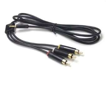 3.5mm to Composite AV Audio Video Cable for Xbox 360 Slim E X-Box E AV Cable 1.75M 5