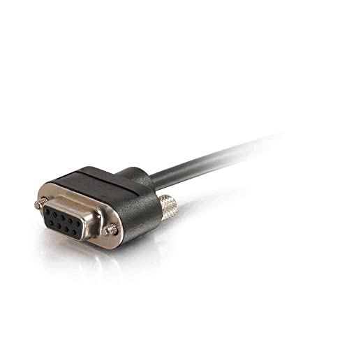 C2G Legrand in-Wall Modem Extension Cable, Black DB9 Null Modem Cable, 6 Foot RS232 Serial Modem Cable, CMG-Rated Female to Female in-Wall Null Modem Cable, 1 Count, 52175 2