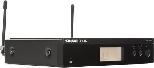 Shure BLX4R Single Channel Rack Mount Wireless Receiver with Frequency QuickScan, XLR and 1/4-inch Outputs - for use with BLX Wireless Systems (Transmitter Sold Separately) | H9 Band