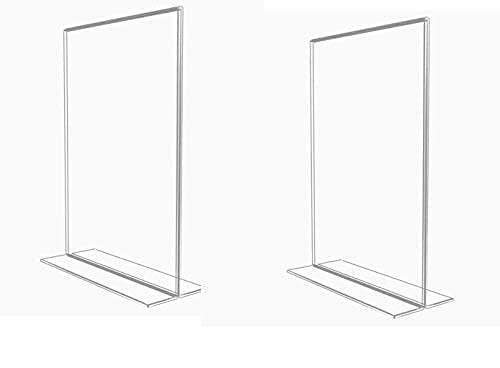 CPI Acrylic Sign Holder T Shape Double Sided Portrait Style Menu Ad Frame Display Stand Table Top Perfect for Restaurants, Promotions, Photo Frames, and Classroom (4INCHX6INCH, A6 PACK OF 6) 3