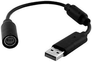 Jizlan Black USB Breakaway PC Cable Cord Adapter Converter for Xbox 360 Controller, for Xbox 360 Cables, Cables Adapters Accessories 1