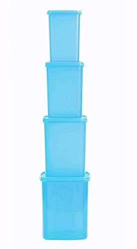 Varmora Plastic Full Storage Container Set, Pista Green, 12 Pieces 3