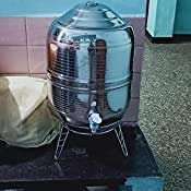 SPRADE Stainless Steel Water Pot and Matka Stand Pot Kitchen Rack Chrome Plated Plant Pot Stand for Kitchen 4