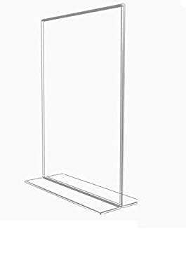 CPI Acrylic Sign Holder T Shape Double Sided Portrait Style Menu Ad Frame Display Stand Table Top Perfect for Restaurants, Promotions, Photo Frames, and Classroom (4INCHX6INCH, A6 PACK OF 6) 4