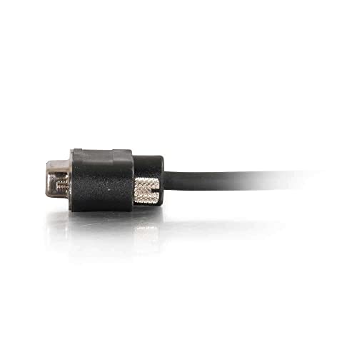 C2G Legrand in-Wall Modem Extension Cable, Black DB9 Null Modem Cable, 6 Foot RS232 Serial Modem Cable, CMG-Rated Female to Female in-Wall Null Modem Cable, 1 Count, 52175 3