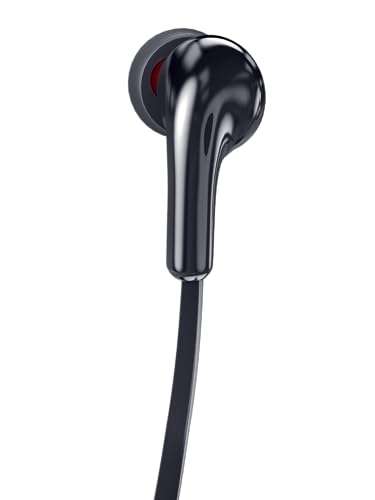 iBall Earwear Gem in Ear Wired Earphones with Mic I Metal Coated I Angular Earbuds I Soft silicon ear buds I detailed sound quality - (Black) 4