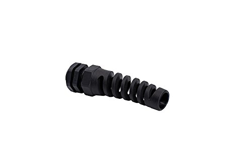 Tusrai 10pcs IP68 Waterproof M22 PG16 Cable Gland Connector Flex Spiral Strain Relief Protector with Lock Nut Rubber Washer for 10-14mm Wire Thread 6