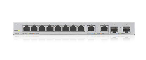 Zyxel 12-Port Multi-Gig Switch | Web-Managed | 2x 2.5G + 2x 10G SFP+ Ports | Desktop or Wall Mount [XGS1210-12] 2