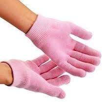 RRJ SPA Moisturizing Skincare Gel Therapy Treatment Gloves Spa gel gloves for women girls Moisturizing gloves can keep your hands more beautiful (Pink) 6