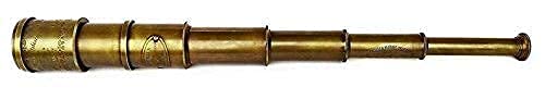 Max 20 Inch Brass Victorian Marine Telescope London 1915 | with Wood Box (Brown, Large) 2