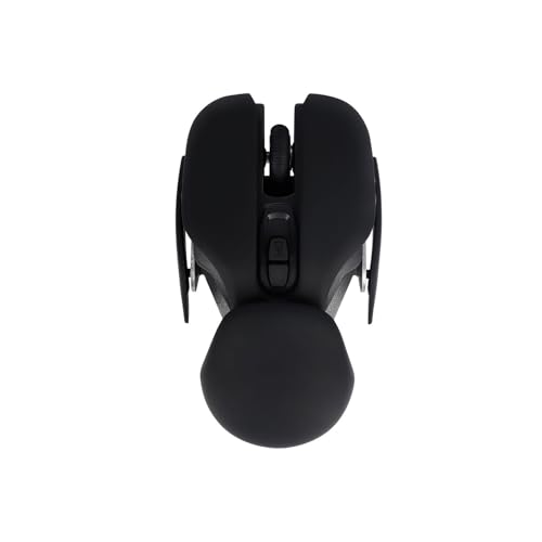 Rechargeable Wireless Mouse, Cool Crayfish Shape Mouse, 1600DPI 4 Buttons Ergonomic Portable Optical Cordless Mouse with USB Receiver for Laptop PC Computer Office Home Gift (Black) 1