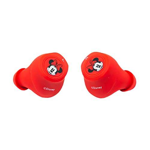 Disney Minnie Mouse Bluetooth Earbuds with Charging Case- Bluetooth Wireless Headset with Built-in Mic and 30 Hours of Playtime- Minnie Mouse Gifts for Women, Men and All Fans of Disney Gifts 2