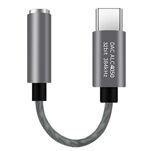 USB C to 3.5mm USB C to Mic Jack Audio Dongle Cable for Microphone Grey 4