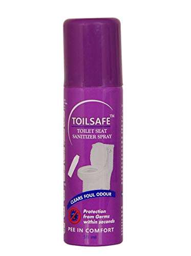 ToilSafe Toilet Seat Sanitizer Spray (50 ml) (Pack of 2) 2