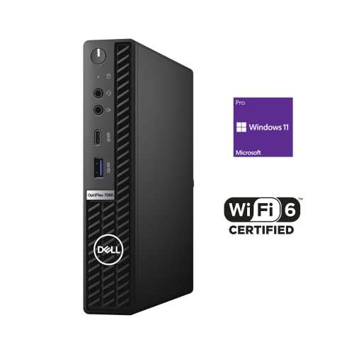 DELL OptiPlex 7080 Micro Form Factor Mini Business Desktop, Intel Core i5-10500T Processor, 16GB RAM, 512GB PCIe SSD + 1TB HDD, RJ45, DisplayPort, Wi-Fi 6, Windows 11 Pro 2