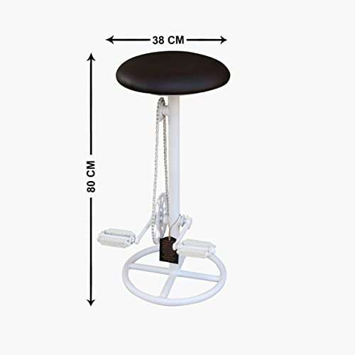 Home Centre Black and White Vintage Bar Stool, Standard 3