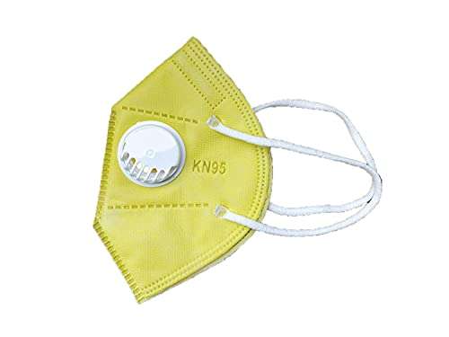 Glammore Non-Woven Fabric Reuseable KN95 Face Mask (Multicolour, With Valve, Pack of 4) for Unisex 6