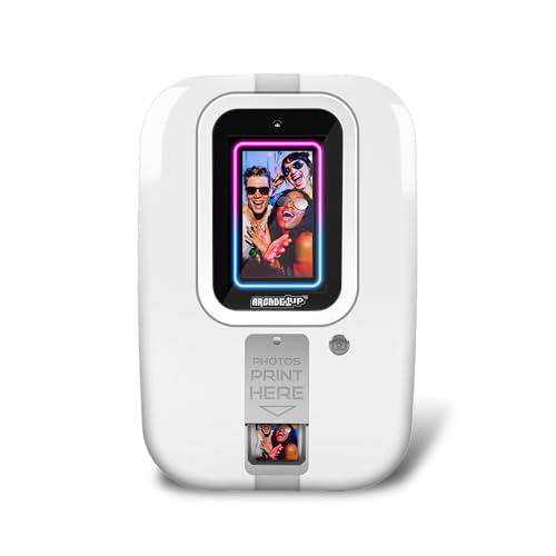 ARCADE1UP Touchscreen Photobooth - Personalize Your Selfies with Stickers, Picture Effects, and Cool Filters, Prints 2" x 3" Photos, Instantly Share via QR Code - Perfect for Parties and Weddings 6