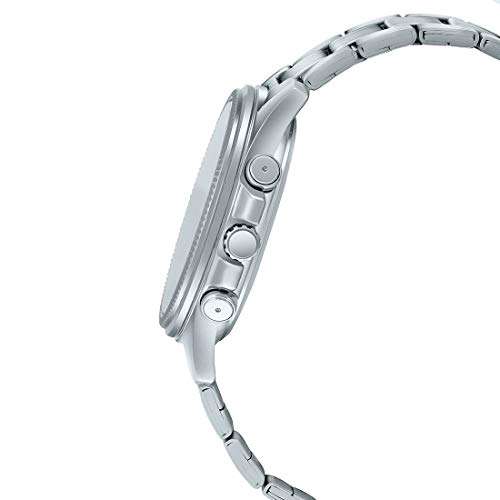 Casio Men Stainless Steel Analog Black Dial Watch-Mtp-E315Hsg-1Avif (A1775), Band Color-Silver 2