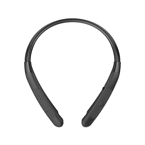 LG TONE Wireless Stereo Headset with Retractable Earbuds NP3, Black, Small 1