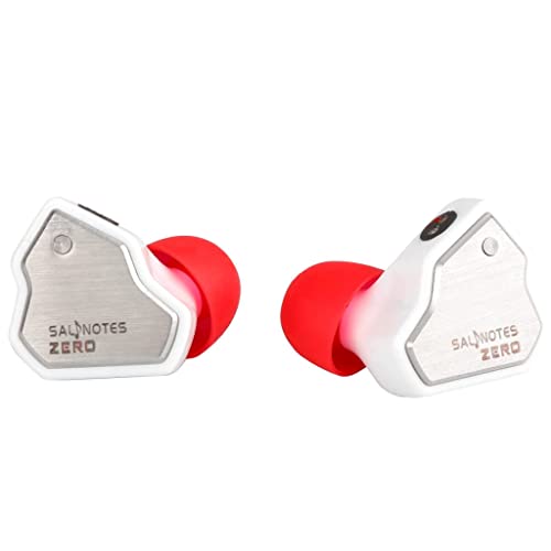 Concept Kart 7Hz Salnotes Zero Wired Iem Earphone, 10Mm Dynamic Driver|Metal Composite Diaphragm|Noise Isolation|In Ear Monitor Earbuds With Detachable Ofc Cable (White, 3.5Mm (No Mic)) 2