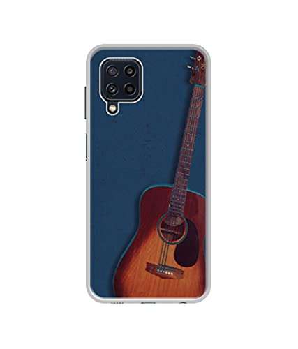 Casotec Guitar Design Printed Silicon Soft TPU Back Case Cover for Samsung Galaxy M32 1