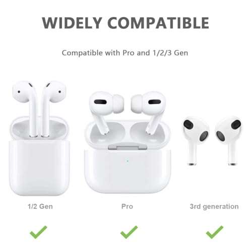 Ear Hooks Compatible with AirPods Pro 2nd Generation and AirPods Pro [Multi-Dimensional Adjustable] Accessories Compatible with Apple AirPods 3 2 1 Gen(Transparent) 2