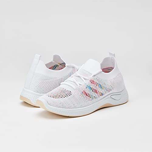 Flavia women's Running White Shoes 6 UK (38 EU) (7 US)(ST-1905) 4