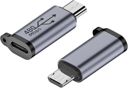 Tobo USB-C to Micro USB Adapter, USB Type C Female to Micro USB Male Converter USB C to Micro B 2.0 Charge & Data Sync Compatible with Samsung Galaxy S7 S6 J7 Note 5 Kindle Ps4 and More-TD-1300CC 1